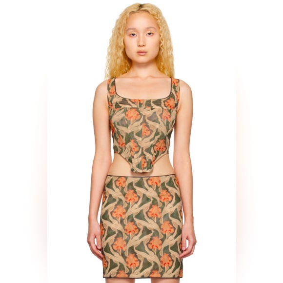 Miaou Tops - MIAOU floral corset Top